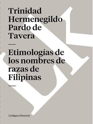 cover image of Etimologías de los nombres de razas de Filipinas